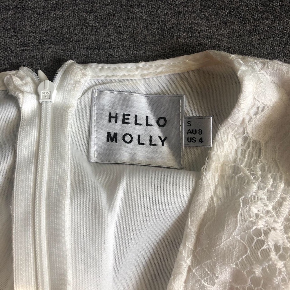 White Hello Molly Graduation Dress Gem
